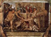 Michelangelo Buonarroti The victim Noachs Spain oil painting artist